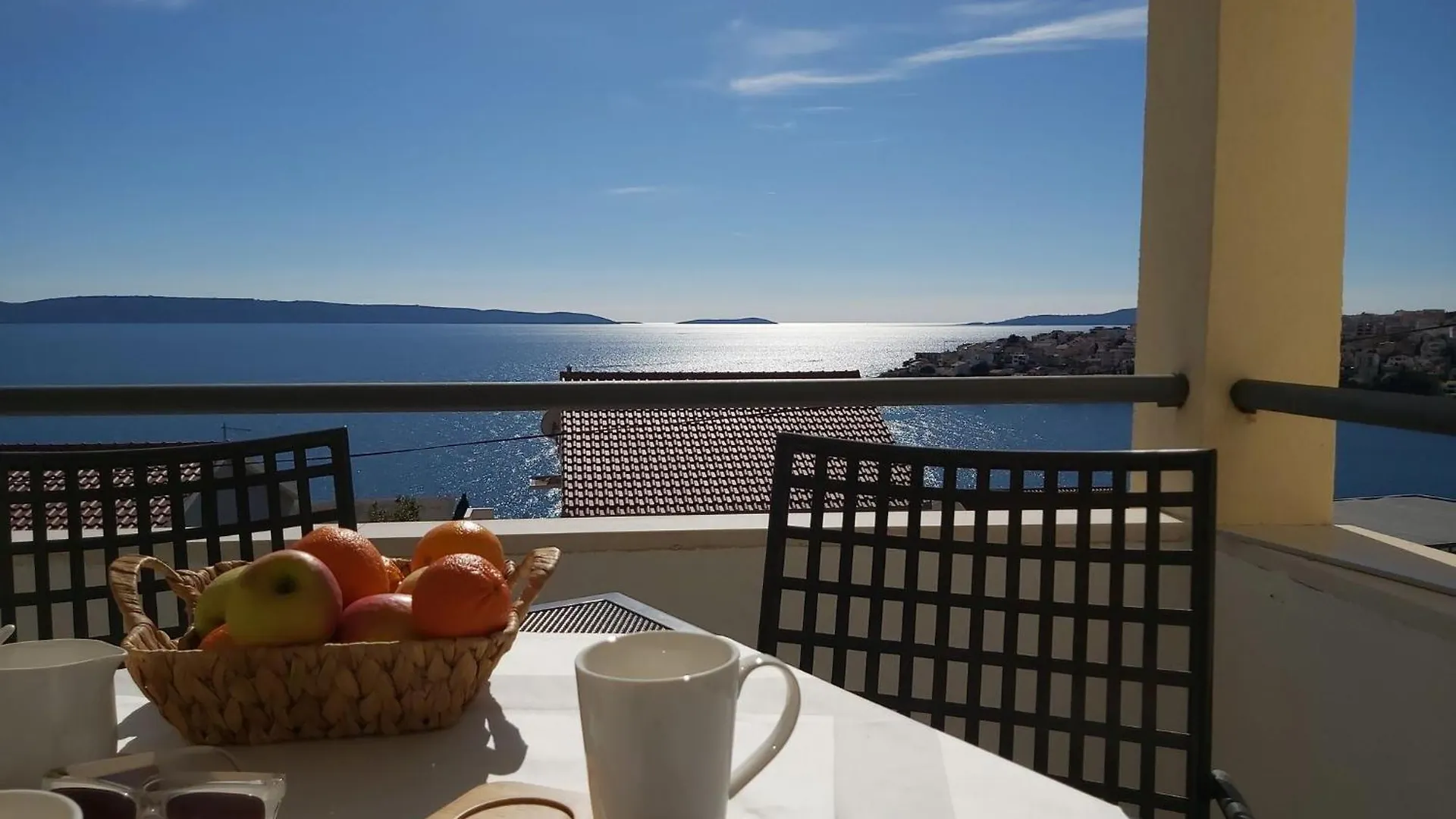 Heated Swimming Pool, Stunning Sea View Terrace A6 Apartment Trogir