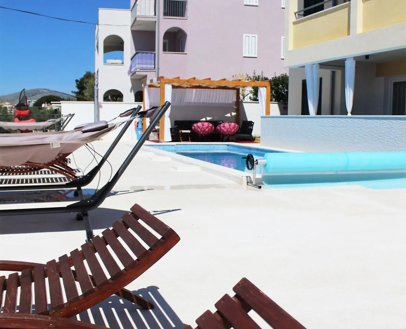 Heated Swimming Pool, Stunning Sea View Terrace A6 0*, Trogir Croatia